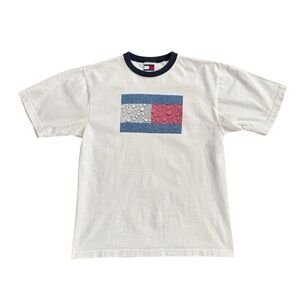 Vintage 90s / Y2K Tommy Hilfiger Rain Logo Tee